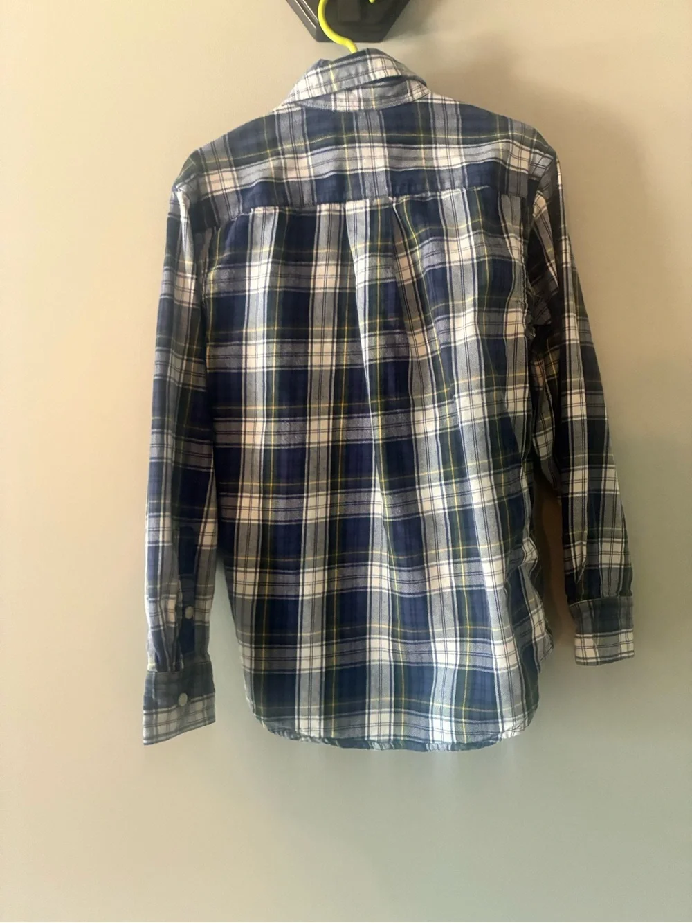 Ralph Lauren Blue and White Plaid Button-Down Shirt